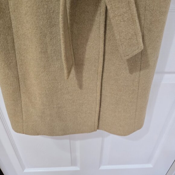Vintage Pendelton Women's Lined Double Breasted 100% Wool Long Coat Tan Size 12 - Picture 5 of 12